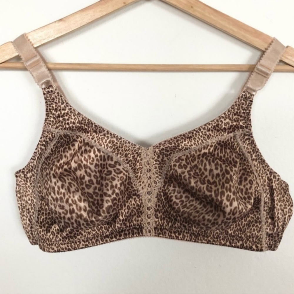 Bali Classic support leopard animal print bra size 38D